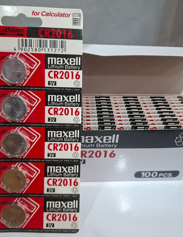 باتری سکه ای 2016 مکسل جعبه 100 عددی ( 20 ورق 5 عددی ) ( فروش عمده )